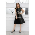 Wholesale Formal Prom Short Sleeve A Line Elegant Black Women Evening Dresses